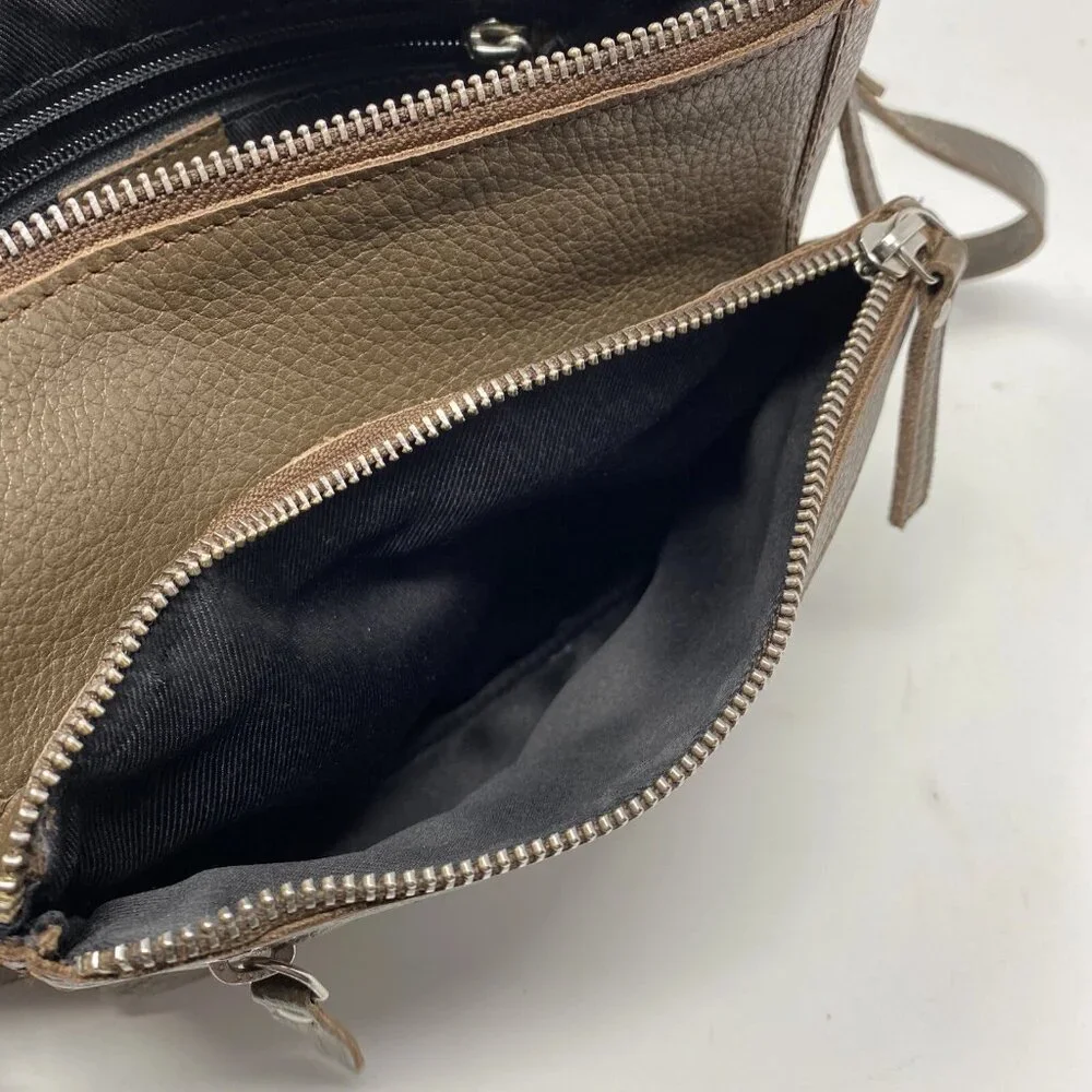 Wise Owl Dark Brown Real Leather Crossbody Handbag - Picture 10 of 16